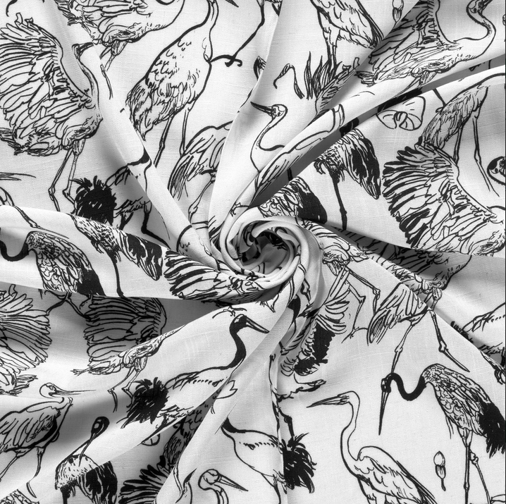 Viscose Linnen Heron White