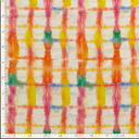 Viscose Linnen Special Check Orange/Ecru