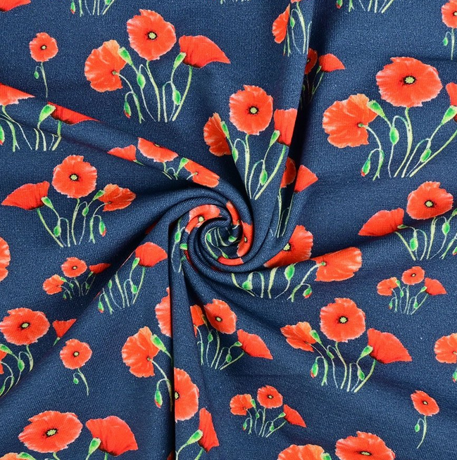 Jersey Digital Papaver Off White (kopie)