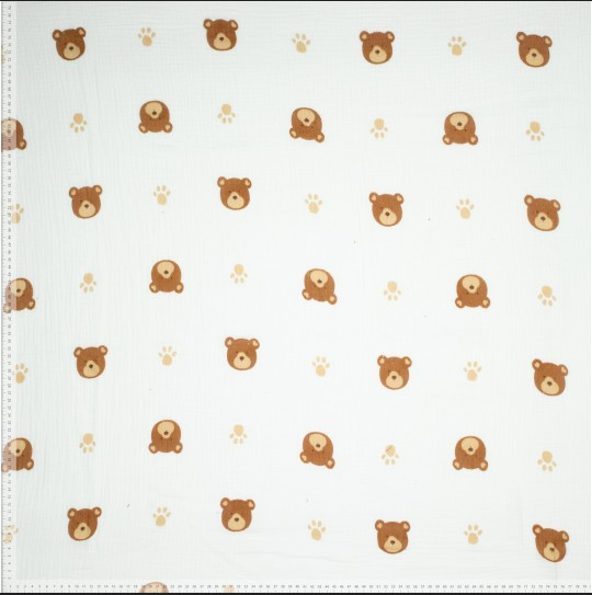 Double Gauze Bear White