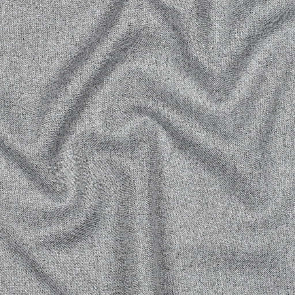 Viscose Gabardine Brushed Stretch Light Grey Melange