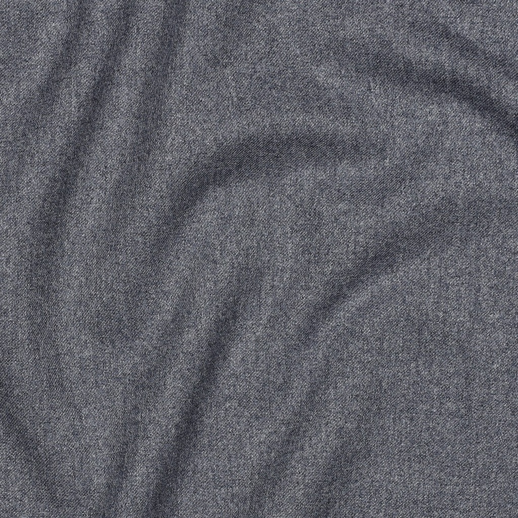 Viscose Gabardine Brushed Stretch Grey-Navy Melange