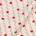 Matelassé Double Gauze Hearts Natural 