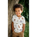 Jersey Melange Safari Animals Light Grey