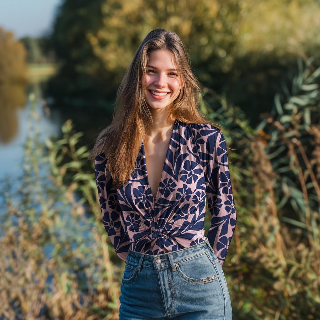 Rosella Stretch Marine Flowers Old Rose