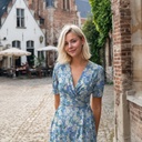 Viscose Rosella Stretch digi. Flower Lavender