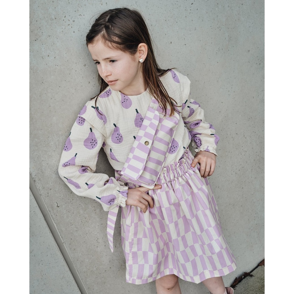 Jennifer Bouron Organische Double gauze Flowers - Natural/Pink