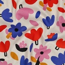 Jennifer Bouron Organische Double gauze Flowers - Natural/Pink