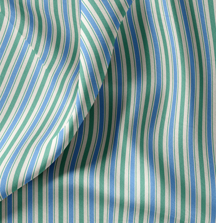 Katoen Rayures "Lydia" Blue/Orange (kopie)