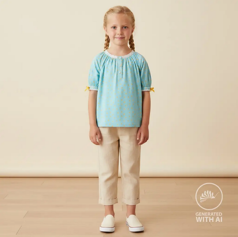 Jersey Print Small Ducks Blue