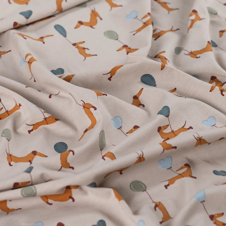 Jersey Print Balloon Dachshund Sand