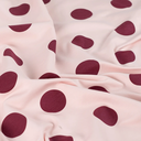 French Terry 4 cm Dots Rose/Bordeaux