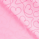 French Terry Neon Glitter Hearts Rose