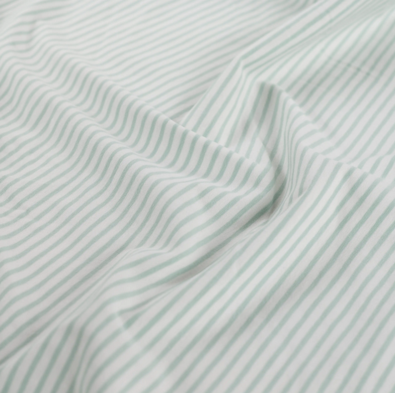 Jersey Katoen Yd Stripe Small White/Mint