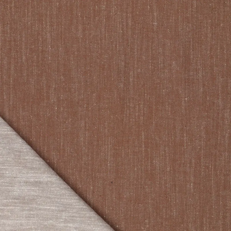 Stretch Denim Linen New Brown