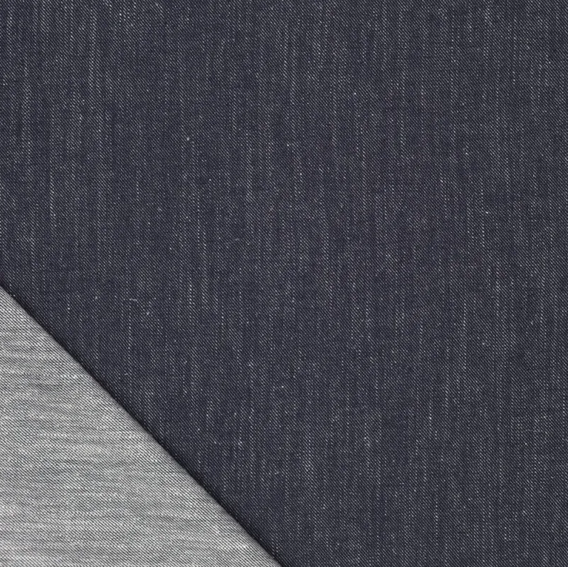 Stretch Denim Linen Navy