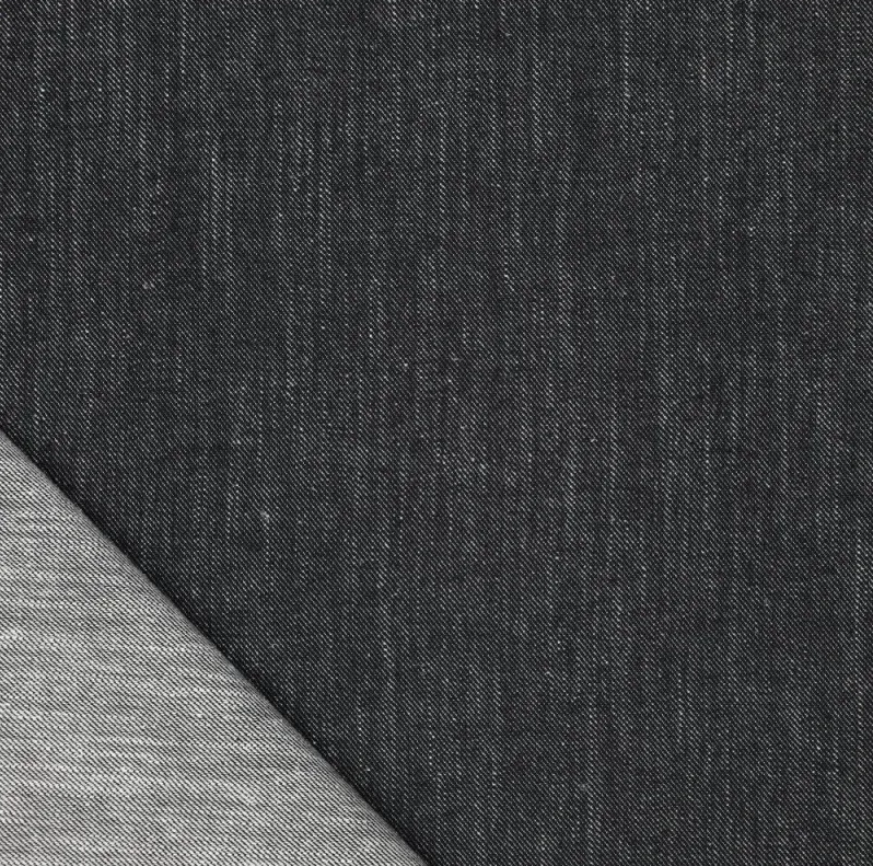 Stretch Denim Linen Black