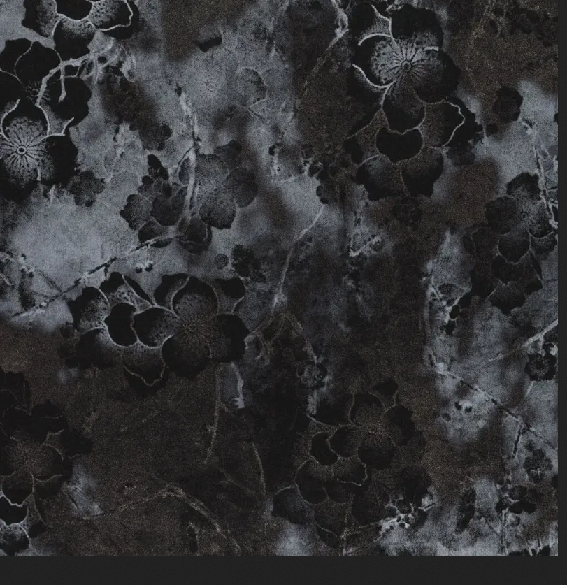 Velvet Satin Flora Brown/bluegrey
