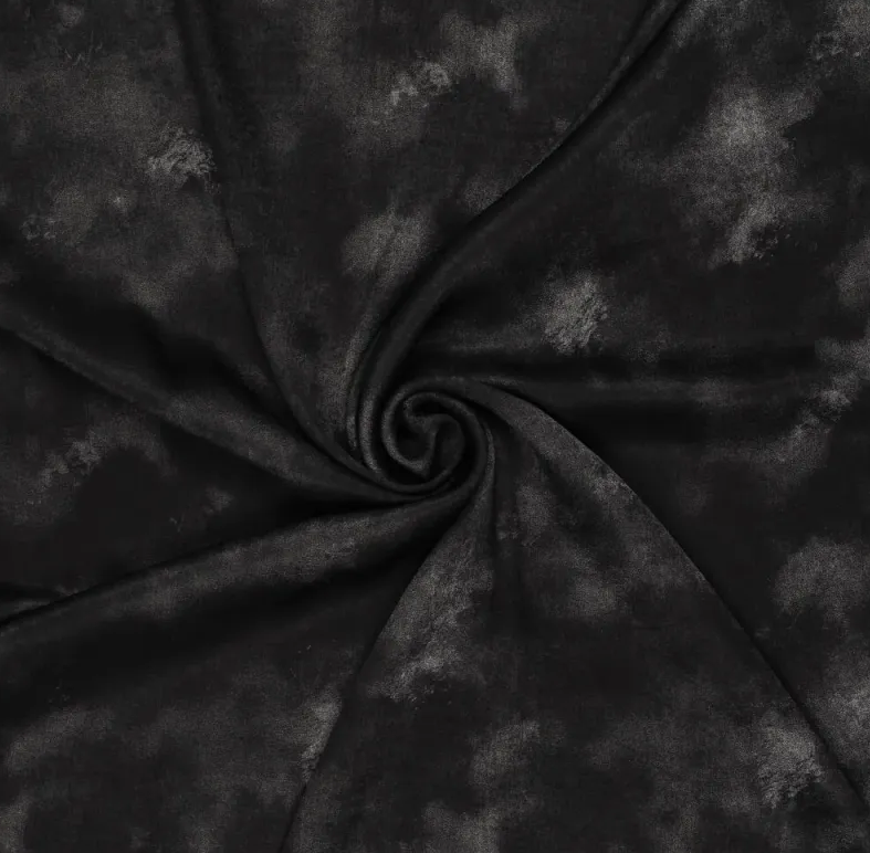Velvet Satin Abstract Black/Grey