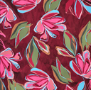 Viscose Stretch Tulip Lines Bordeaux