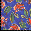 Viscose Stretch Tulip Lines Cobalt