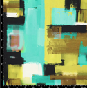 Viscose Stretch Satin Painting Jade/Lime