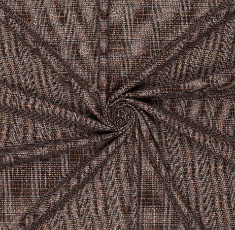 Stretch Perth Checks Aubergine