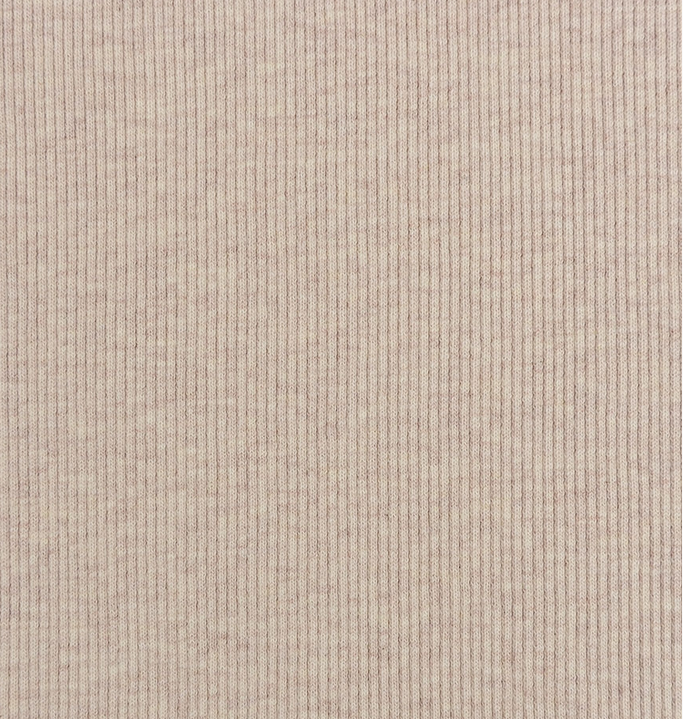 Boordstof Rib Beige Melange