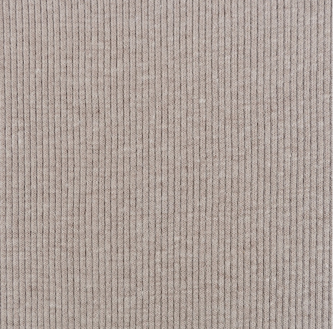 Boordstof Rib Vison Melange