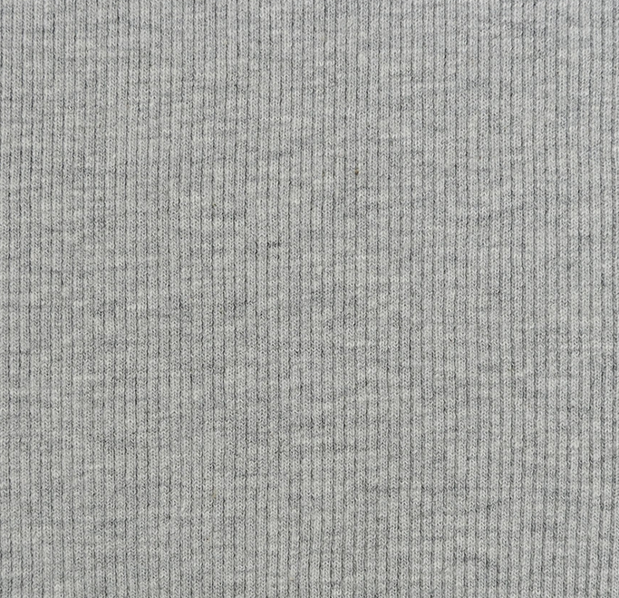 Boordstof Rib Light Grey Melange