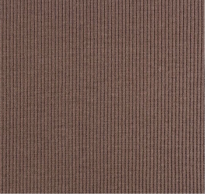 Boordstof Rib Soft Brown
