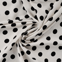 Viscose Twill Print Dots Ecru