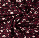 Viscose Twill Print Leopard Wine