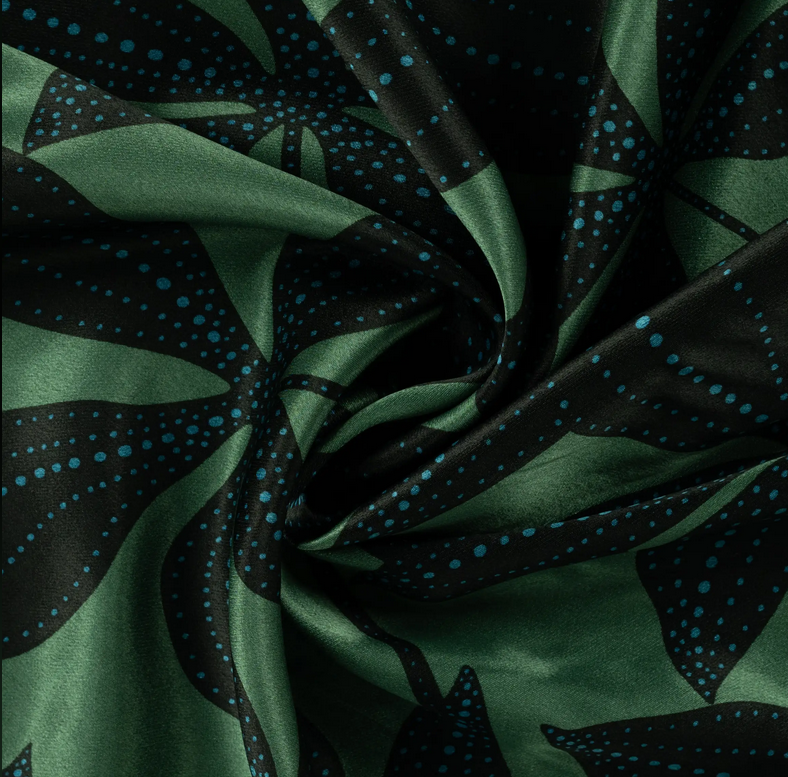 Viscose Satin Flower Army