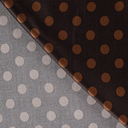 Viscose Satin Dots Dark Brown