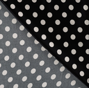 Viscose Satin Dots Black