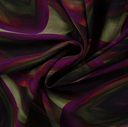 Viscose Ecovero Twill Big Wave Leaves Khaki