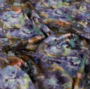 Scuba Suède Digital Flower Denimblue