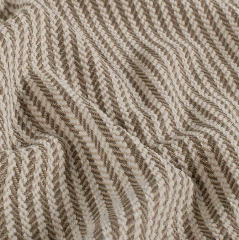 Mantelstof Jacquard Visgraat Grey