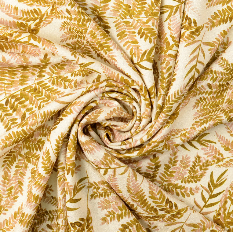 Viscose Crêpe Twigs Yellowgreen