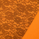 Viscose Satin Laceprint Orange