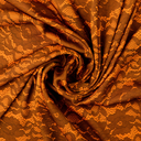 Viscose Satin Laceprint Orange