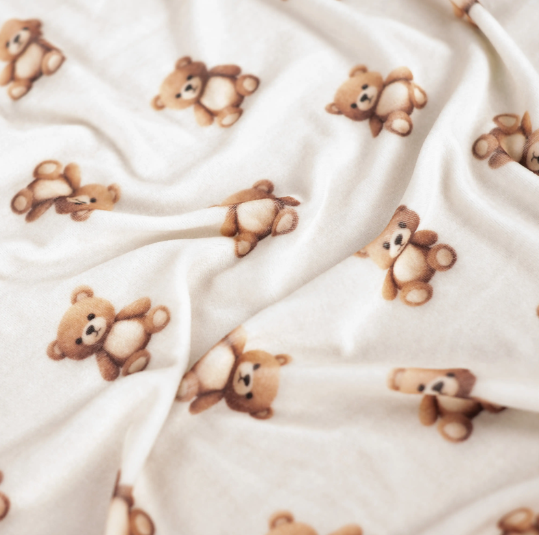 Nicky Digital Print Teddy Ecru