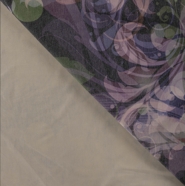Jersey Print Whil of Flowers Dusty Lilac/Green