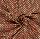 Viscose Satin Retroprint Rust/Red