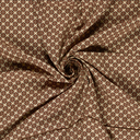 Viscose Satin Retroprint Brown