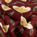 French Terry Tulips Aubergine