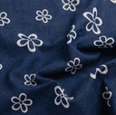 Stretch Denim Print Flower Blue