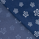Stretch Denim Print Flower Blue