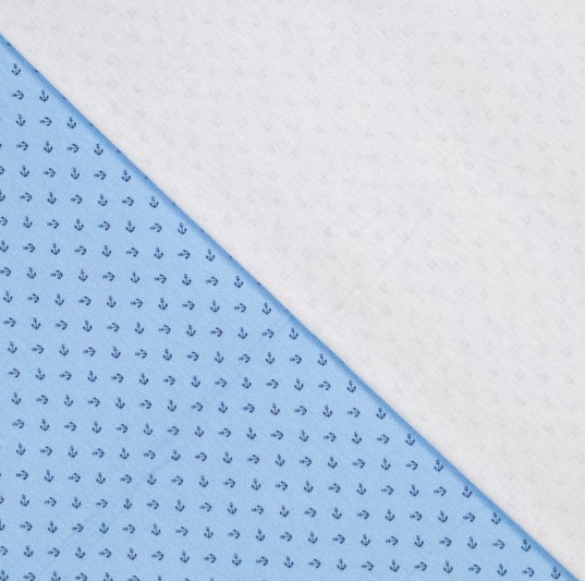 Jersey Katoen Anchor Blue